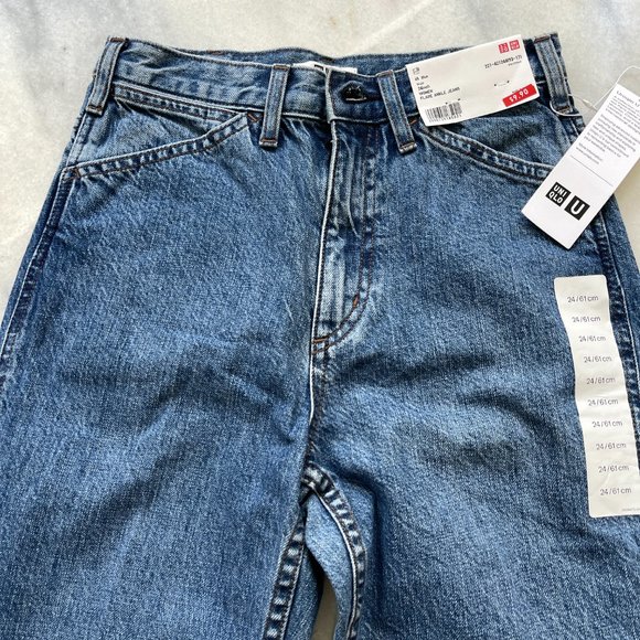 Uniqlo Denim Flare Ankle Wide Leg Jeans | 24 inch - Picture 2 of 5